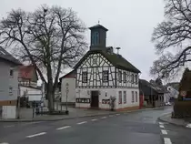 Langenseifen, historisches Rathaus in der Lorcher Stra�e (29.01.2022)