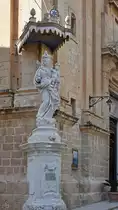 Eine der vielen Heiligenfiguren in Mdina. (Oktober 2017)