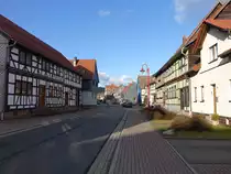 Benshausen, Fachwerkh�user in der Bensh�user Stra�e (26.02.2022)