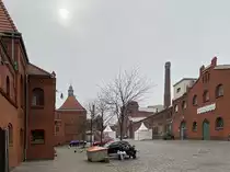 Der Hof der Kulturbrauerei am 17. M�rz 2022, nahe der  Sch�nhauser Allee im  Kollwitzkiez im Prenzlauer Berg in Pankow in Berlin