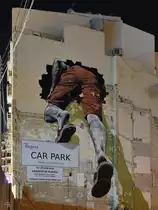 Ein kahle Hauswand in Sliema wurde mit einem Wandgem�lde versehen. (Oktober 2017)