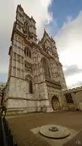 Die im gotischen Stil erbauten Westminster Abbey ist eine Protestantische Kirche, in der seit dem Jahr 1066 die englischen und britischen Kr�nungszeremonien stattfanden. (London, Februar 2015)
