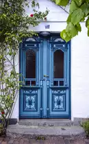 Haust�r an der Langen Stra�e 55 in Arnis (Angeln). Aufnahme: 22. Mai 2022.