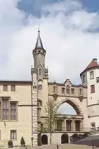 Eingang  zum Hohenzollern Schlo� in Sigmaringen am 12. Mai 2022.