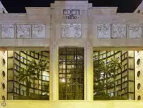 Die Fassade des im Stil des Art d�co erbauten Teatro Eden in Lissabon. Das 1931 er�ffnete Gro�kino wurde mittlerweile zu einem Hotel umgebaut. (Januar 2017)