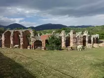 San Vittorio, Amphitheater in der Zona Archeologica Amiternum, 1. Jahrhundert (25.05.2022)