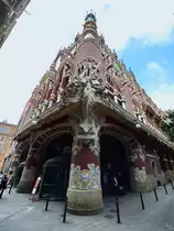 Der Palast der katalanischen Musik (Palau de la M�sica Catalana) ist ein zwischen 1905 und 1908 erbauter Konzertsaal in Barcelona. (Februar 2012)