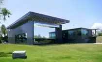 Vogelgr�n im Elsa�, das deutsch-franz�sische Kulturzentrum auf der Rheininsel, 2021 er�ffnet, Juni 2022