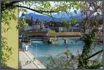 Die Spreuerbr�cke ist eine von zwei noch erhaltenen Holzbr�cken �ber die Reuss in Luzern. (26.04.2022)