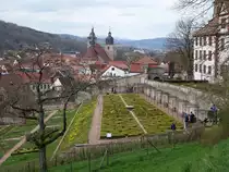 Schmalkalden, Blick auf den Schlo�park von Schloss Wilhelmsburg (15.04.2022)