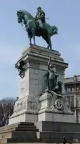 Dieses Denkmal in Mailand soll an den italienischen Freiheitsk�mpfer Giuseppe Garibaldi erinnern, einem der popul�rsten Protagonisten der italienischen Einigungsbewegung zwischen 1820 und 1870. (Mailand, April 2015)