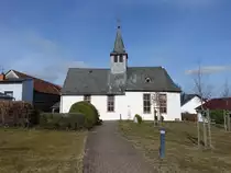 Ebersg�ns, evangelische Kirche in der Schustergasse, erbaut im 13. Jahrhundert, 1772 erweitert (12.03.2022)