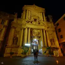 Die Kirche San Marcello al Corso wurde im Stil des r�mischen Hochbarock erbaut. (Rom, Dezember 2015)