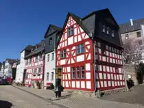 Limburg, historische Fachwerkh�user am Ro�markt (19.03.2022)