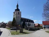 Crawinkel, evangelische St. Marien Kirche, erbaut 1758 (16.04.2022)