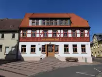 Blankenhain, Gasthof zum g�ldenen Zopf in der Rudolst�dter Stra�e (17.04.2022)