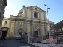Neapel, Pfarrkirche Santa Maria degli Angeli a Pizzofalcone auf dem H�gel Pizzofalcone im Stadtteil San Ferdinando, erbaut bis 1610 durch den Architekten Francesco Grimaldi (22.09.2022)