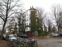 Hamburg am 21.12.2015: altes saniertes Wohnhaus in Barmbek-S�d /