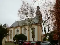 Die Dreifaltigkeitskirche in Speyer wurde im sp�tbarocken Stil erbaut. (Dezember 2014)