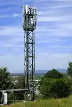 Denzlingen, der Sendeturm auf dem Mauracher Berg, Juli 2022