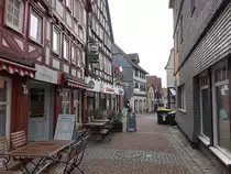 Gr�nberg, Fachwerkh�user in der Barf��ergasse (30.04.2022)