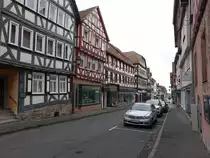 Gr�nberg, Fachwerkh�user in der Rabegasse (30.04.2022)