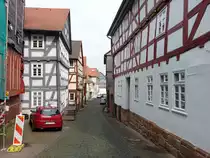 Wetter, Fachwerkh�user in der Kr�mergasse (01.05.2022)