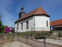 Hatzbach,sp�tgotische evangelische Kirche, erbaut im 15. Jahrhundert (15.05.2022)