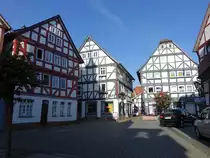 Treysa, Fachwerkh�user in der Strauchgasse (15.05.2022)