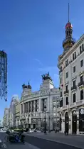 Das zwischen 1920 bis 1923 erbaute Hauptgeb�ude der Banco Bilbao Vizcaya befindet sich im Zentrum von Madrid. (November 2022) 