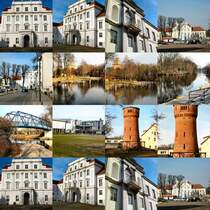 Montage ORANIENBURG bei Berlin mit Schlo� und Havel, Februar 2008