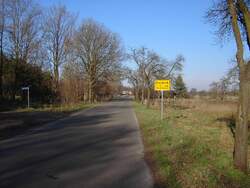 Ortsteil Breslack, Breslacker Stra�e, Ortseingang aus Richtung Coschen,  am 18.02.2007