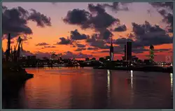 Abendd�mmerung in Georgiens Gl�cksspiel-Metropole Batumi.