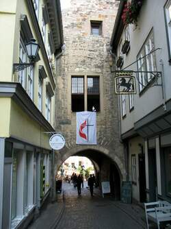 Erfurt, Kr�merbr�cke Blick in Richtung Wenigemarkt, 17.10.2007  